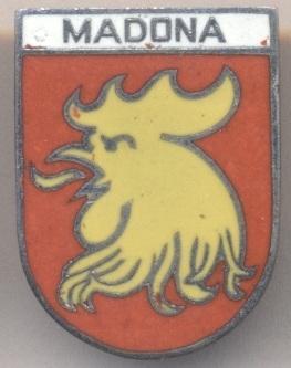 герб місто Мадона (Латвія) ЕМАЛЬ / Madona town, Latvia coat-of-arms enamel badge