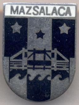 герб місто Мазсалаца (Латвія) ЕМАЛЬ / Mazsalaca town, Latvia coat-of-arms badge