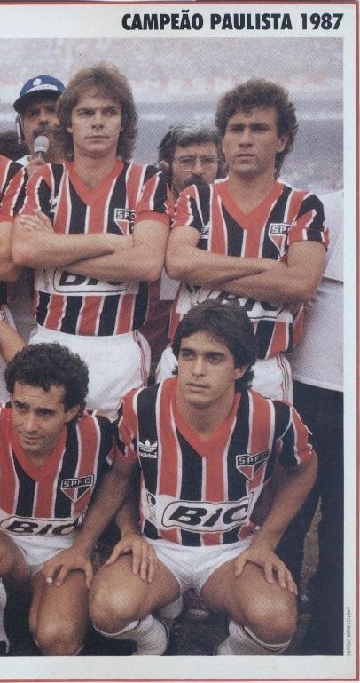постер А3 футбол Сан-Паулу (Бразилія) 1987 / Sao Paulo FC,Brazil football poster