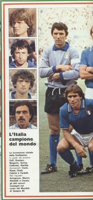 постер А3 футбол зб. Італія чемпіон 1982 / Italy World champion football poster