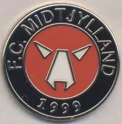 футбол.клуб Мідтьюлланн (Данія)3 ЕМАЛЬ/FC Midtjylland,Denmark football pin badge