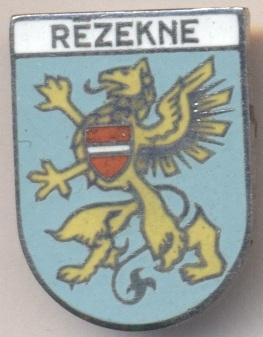 герб місто Резекне (Латвія) ЕМАЛЬ /Rezekne town,Latvia coat-of-arms enamel badge
