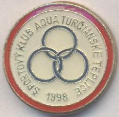 футбол.клуб Аква (Словач.) важмет /Aqua Turcianske Teplice,Slovak football badge