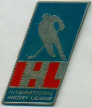 хокей, ліга ІХЛ (Канада-США) важмет / IHL=International Hockey League pin badge