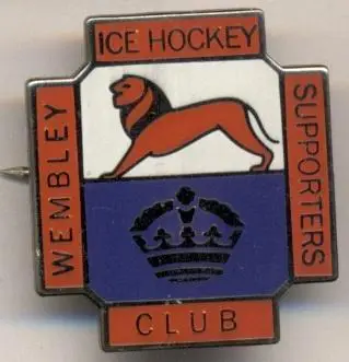 хокей.клуб Вемблі Лайонс (Англія ЕМАЛЬ/HC Wembley Lions,England ice hockey badge