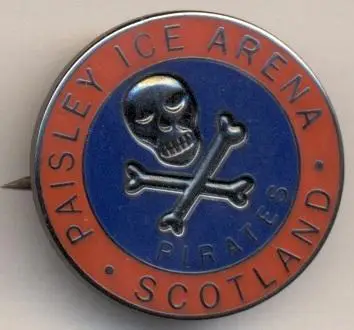 хокей.клуб Пейслі Пайретс (Шотландія ЕМАЛЬ/Paisley Pirates,Scotland hockey badge