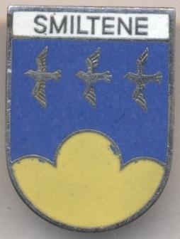 герб місто Смілтене (Латвія ЕМАЛЬ/Smiltene town,Latvia coat-of-arms enamel badge