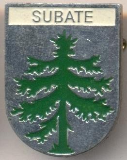 герб місто Субате (Латвія) важмет / Subate town,Latvia coat-of-arms enamel badge