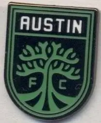 футбольний клуб Остін (США) ЕМАЛЬ/Austin FC,USA football-soccer enamel pin badge