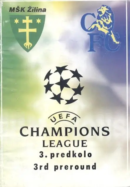 прог.MSK Zilina Slovak/Словач-Челсі/Chelsea FC England/Англія 2003 match program