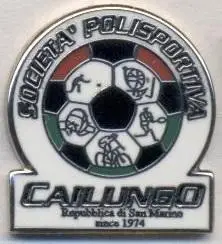 футбол.клуб Кайлунго(Сан-Марино2 ЕМАЛЬ/SP Cailungo,San Marino football pin badge