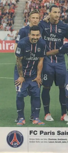 постер А4 футбол Париж ПСЖ (Франція) 2012 / Paris SG,France football club poster