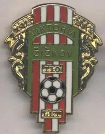 футбол.клуб Вікторія Жижков (Чехія)2 ЕМАЛЬ /Viktoria Zizkov,Czech football badge