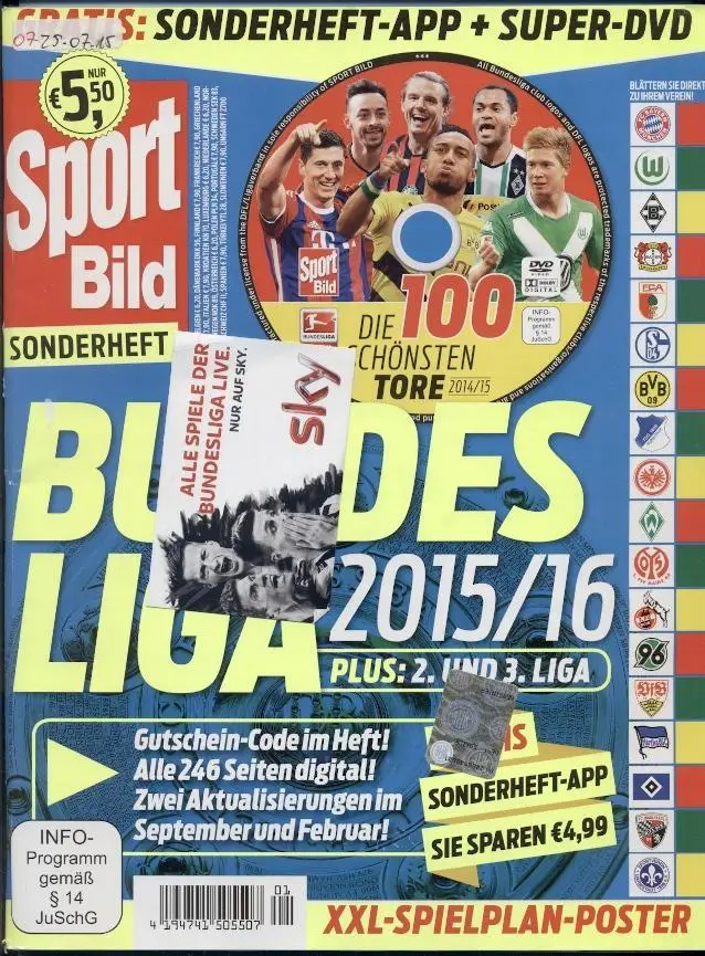 Німеччина, Чемп-т 2015-16, спецвид. Sport Bild Bundesliga season preview постери
