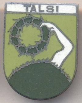 герб місто Талсі (Латвія) ЕМАЛЬ / Talsi town, Latvia coat-of-arms enamel badge