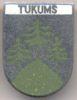герб місто Тукумс (Латвія) ЕМАЛЬ / Tukums town, Latvia coat-of-arms enamel badge