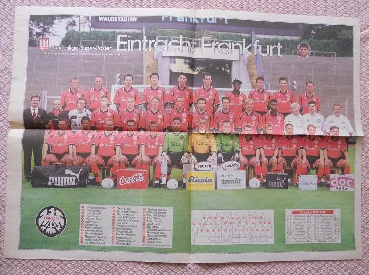 постер А2 футбол Вердер/Айнтрахт (Німеч.)1998 /Werder/EintrachtF.football poster 1