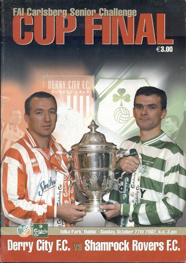 прог.Derry City-Shamrock Rovers Ireland Cup final /Ірландія 2002 match programme
