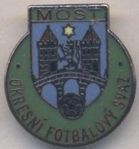 Most, Czech регіональна федерація футболу ЕМАЛЬ football federation enamel badge