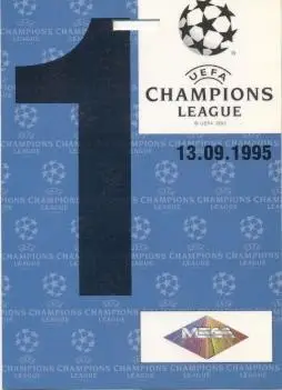 перепустка Дин.Київ/D.Kyiv- Панатін/Panathin. Greece/Грец.1995 match pass ticket