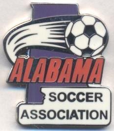 Алабама, федерація футболу, ЕМАЛЬ / Alabama, USA football-soccer association pin