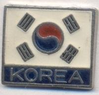 прапор емблема держава Півд.Корея, ЕМАЛЬ/South Korea state flag emblem pin badge