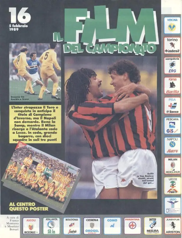 футбол - Італія чемпіонат 1988-89, колекція Guerin Sportivo Italy championship