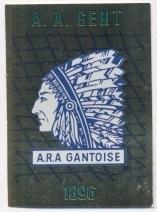 наклейка блискуча футбол Гент (Бельгія) / ARA Gantoise, Belgium logo sticker