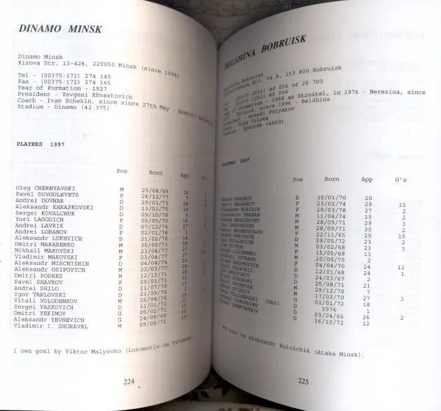 книга Футбол Пост-ссср щорічник* 1996-98 / Post-ussr states Football yearbook 2