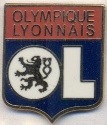 футбол.клуб Олімпік Ліон (Франція)2 ЕМАЛЬ/Olympique Lyonnais,France football pin