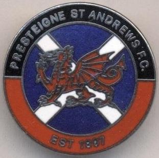 футбол.клуб Престін (Уельс) ЕМАЛЬ /Presteigne St.Andrews FC,Wales football badge