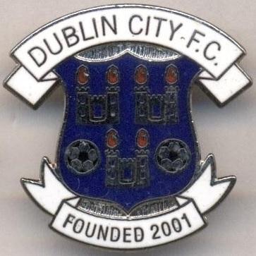 футбол.клуб Дублін Сіті (Ірландія) ЕМАЛЬ /Dublin City,Rep.Ireland football badge