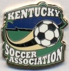 Кентуккі, федерація футболу, ЕМАЛЬ /Kentucky,USA football-soccer association pin