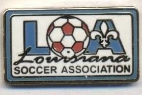 Луїзіана, федерація футболу,ЕМАЛЬ /Louisiana,USA football-soccer association pin