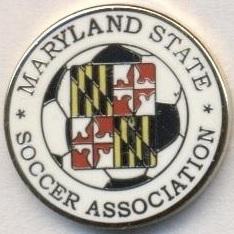 Меріленд, федерація футболу, ЕМАЛЬ /Maryland,USA football-soccer association pin