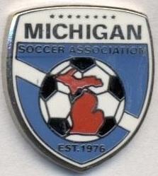 Мічиган, федерація футболу, ЕМАЛЬ / Michigan,USA football-soccer association pin