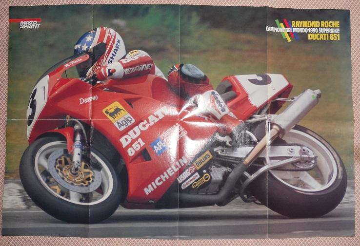 постер А1 мото Раймон Рош (Франція/Raymond Roche,France motorcycle racing poster