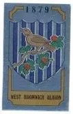 наклейка блискуча футбол Вест Бромвіч (Англія/West Bromwich,England logo sticker