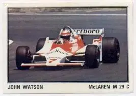 наклейка Формула-1 Дж.Вотсон (Велика Британия) /John Watson,UK F-1 pilot sticker