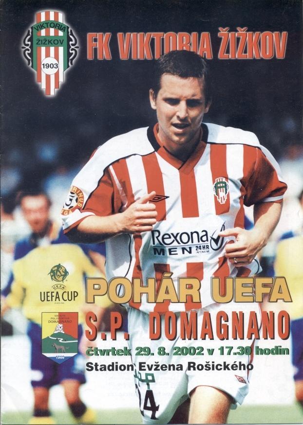 прог.Viktoria Zizkov Czech/Чех.-Domagnano San Marino/С-Марино 2002 match program