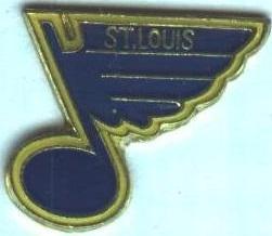 хокей.клуб Сент-Луїс Блюз (США-НХЛ)2 важмет /St.Louis Blues NHL hockey pin badge
