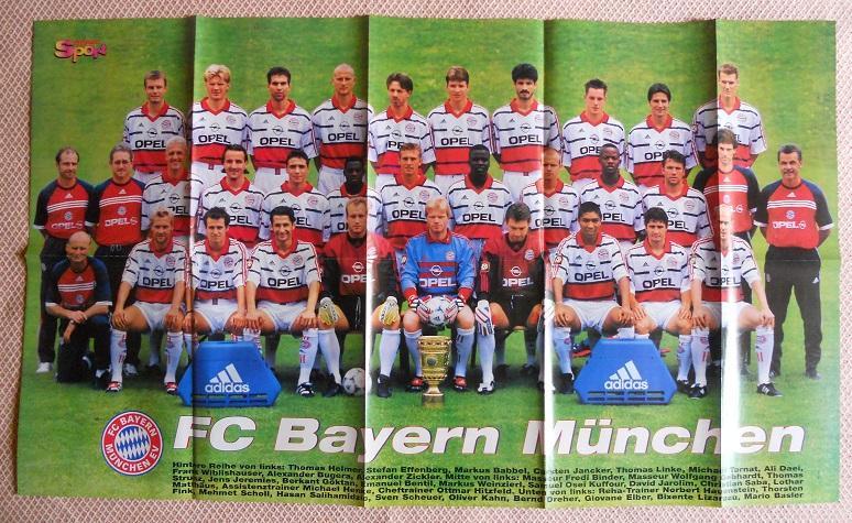 постер А1 футбол Баварія 1998/Бундесліга-всі команди(Німеччина) FC Bayern poster