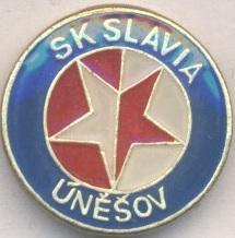 футбол.клуб Славія Унєшов (Чехія) важмет / SK Slavia Unesov,Czech football badge