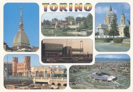 пошт.картка стад.Турин (Італія6 /Stadio d.Alpi,etc Torino,Italy stadium postcard