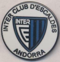 футбол.клуб Інтер (Андорра)2 ЕМАЛЬ/Inter C.d'Escaldes,Andorra football pin badge