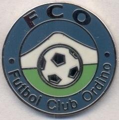 футбол.клуб Ордіно (Андорра)2 ЕМАЛЬ /FC Ordino,Andorra football enamel pin badge