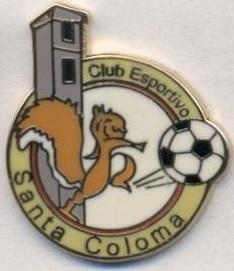 футбол.клуб УЕ Санта-Колома (Андорра2 ЕМАЛЬ/UE Santa Coloma,Andorra football pin