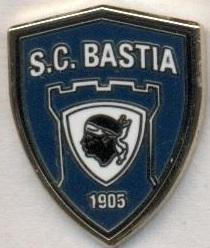 футбол.клуб Бастія (Франція)4 ЕМАЛЬ / SC Bastia,France football enamel pin badge