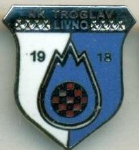 футбольний клуб Троглав Лівно (Боснія) ЕМАЛЬ/Troglav Livno,Bosnia football badge