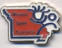 Міссурі,федерац.футболу ЕМАЛЬ/Missouri,USA football-soccer association pin badge